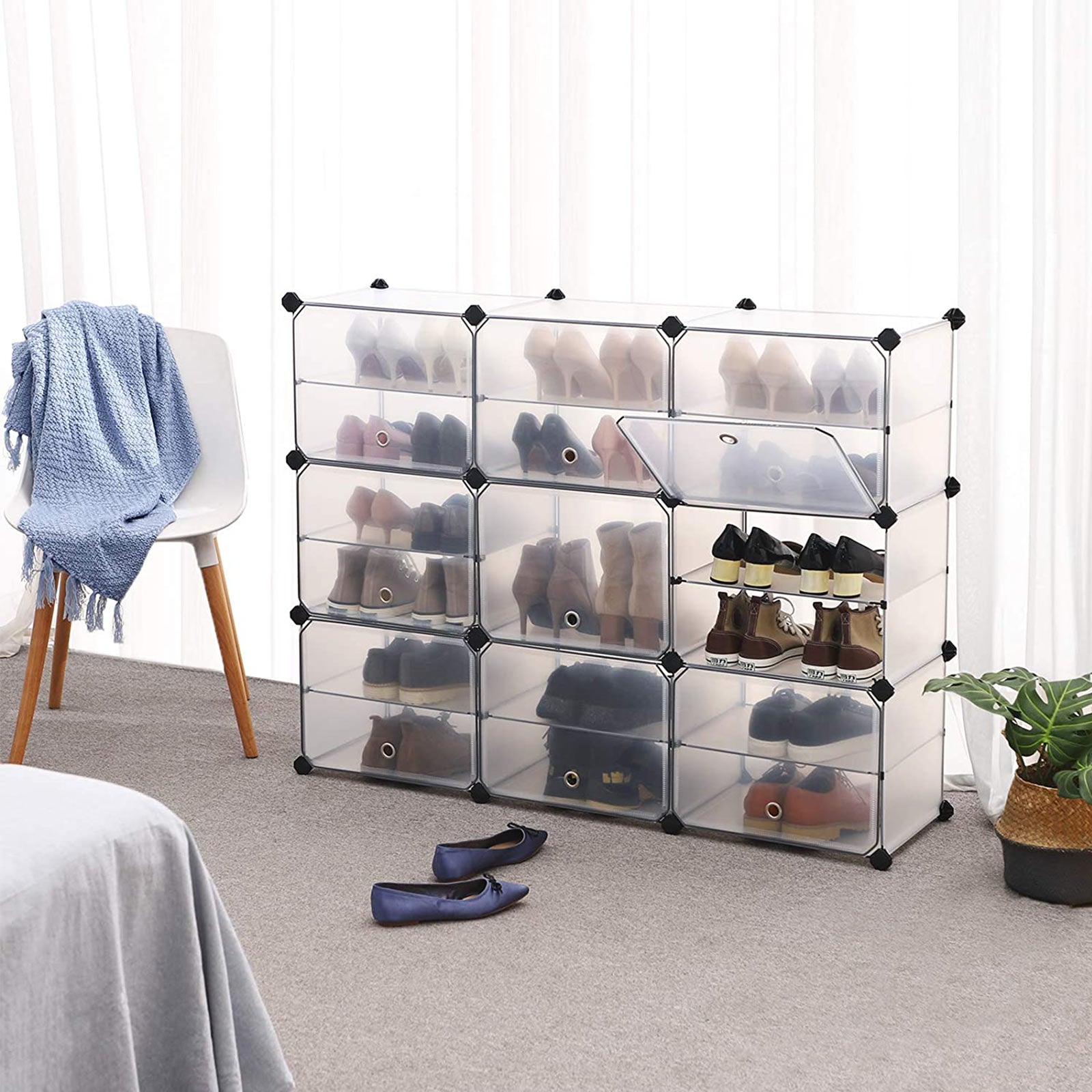 Cube Storage Unit - Plastic - White - Includes Dividers and Rubber Mallet