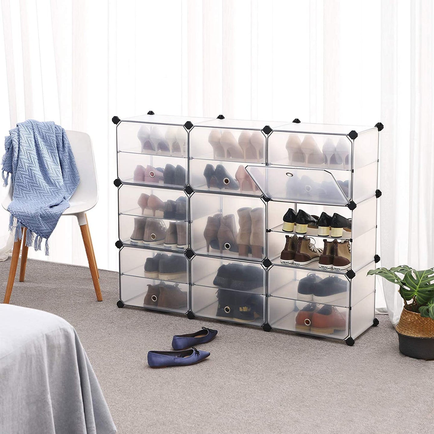 Cube Storage Unit - Plastic - White - Includes Dividers and Rubber Mallet