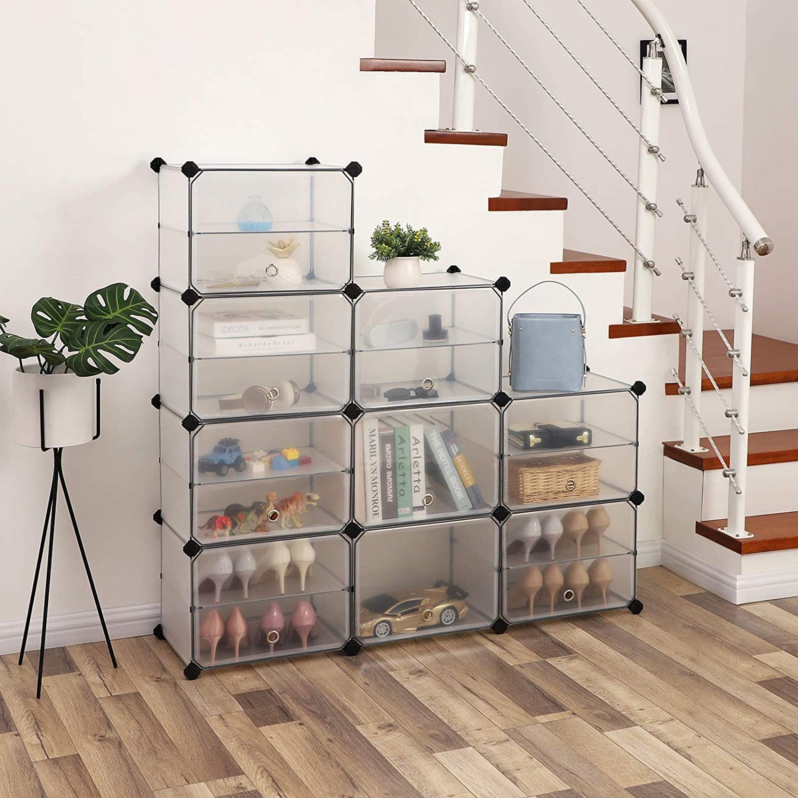 Cube Storage Unit - Plastic - White - Includes Dividers and Rubber Mallet