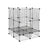 Customizable Pet Playpen - Metal - Black - Indoor Grid Design with Rubber Mallet