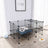 Customizable Pet Playpen - Metal - Black - Indoor Grid Design with Rubber Mallet
