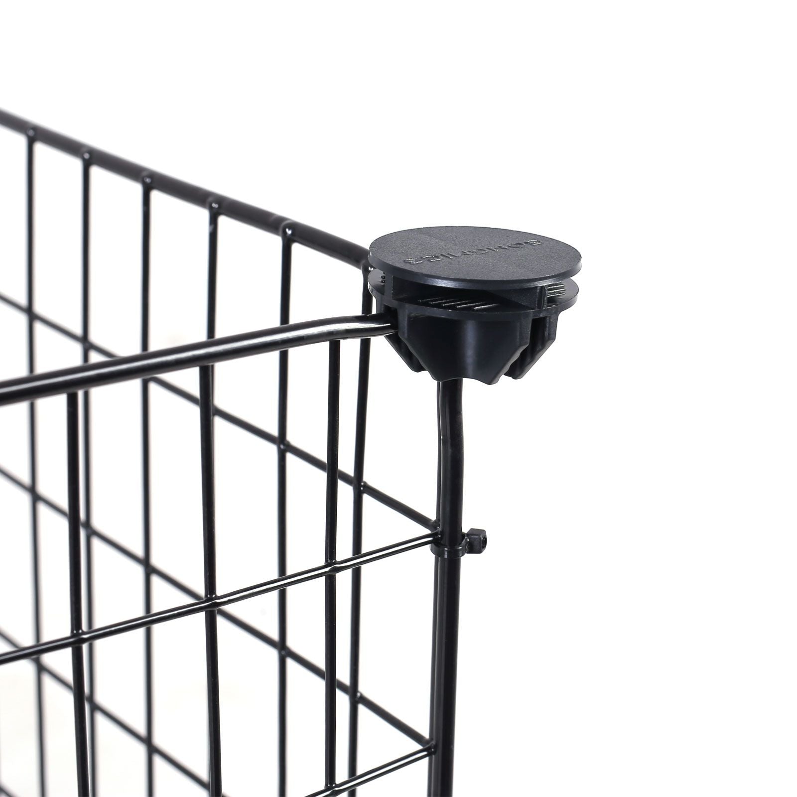 Customizable Pet Playpen - Metal - Black - Indoor Grid Design with Rubber Mallet