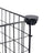Customizable Pet Playpen - Metal - Black - Indoor Grid Design with Rubber Mallet