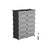 Plastic Storage Organizer - Plastic - White - 12 Cube Interlocking Design