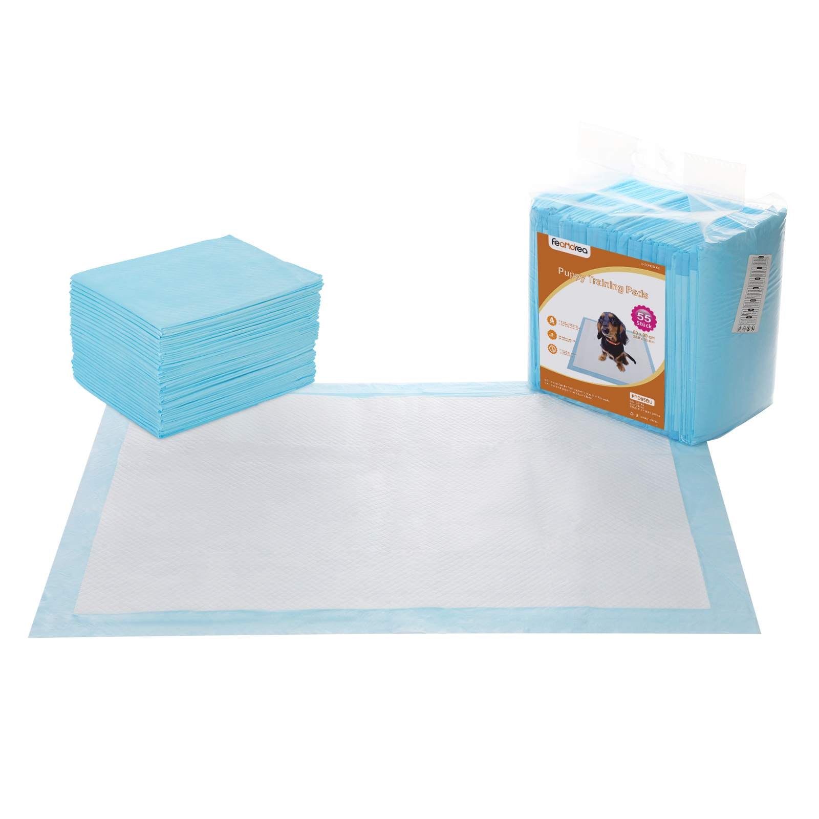 Disposable Pet Training Pads - 60 x 90 cm - Highly Absorbent 5-Layer Design