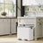 Double Compartment Trash Can - Plastic - White - Soft-Close Lids and Pedals