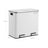 Double Compartment Trash Can - Plastic - White - Soft-Close Lids and Pedals