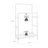 Double Rails Clothes Rack - Metal - White - Max Load 55 kg with Storage Shelf