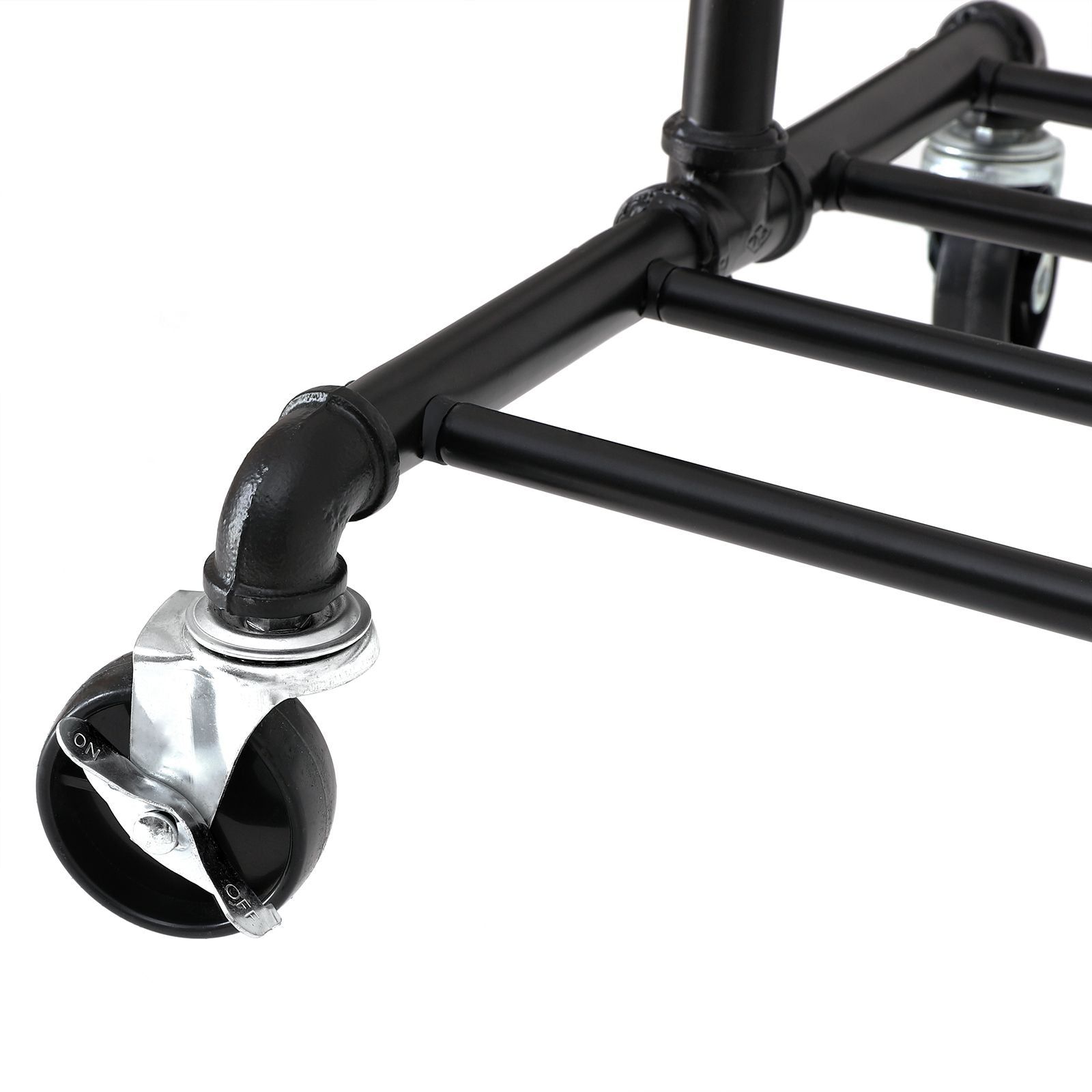 Double Rod Garment Rack - Metal - Black - 110 Kg Capacity