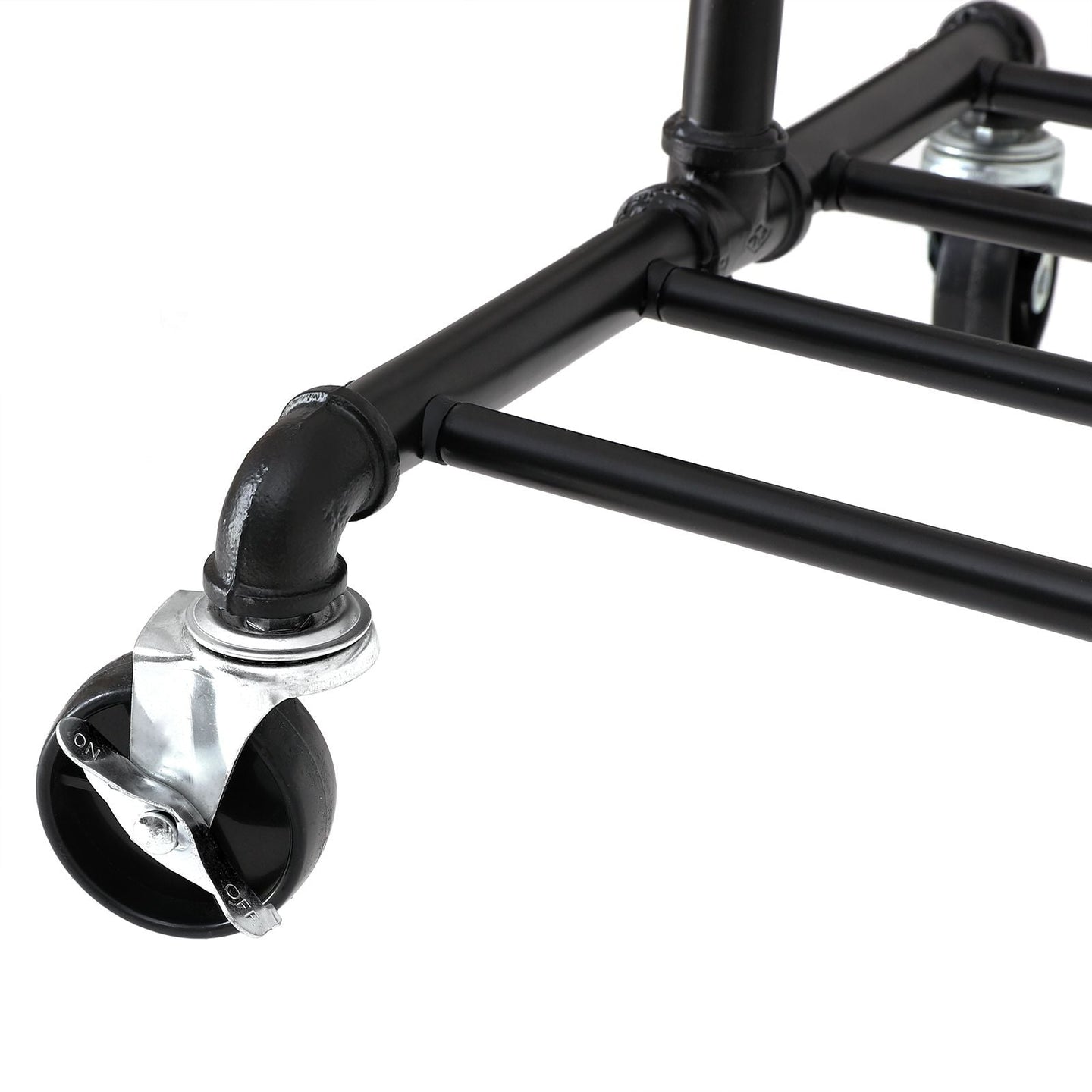 Double Rod Garment Rack - Metal - Black - 110 Kg Capacity