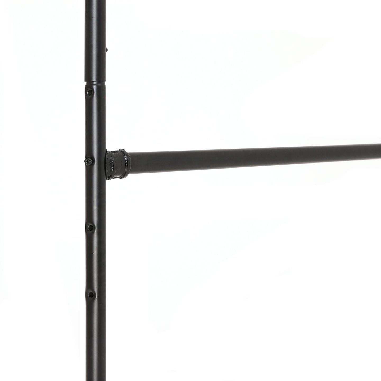 Double Rod Garment Rack - Metal - Black - 110 Kg Capacity