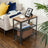 Side Table - Metal - Rustic Brown - Double Mesh Shelves