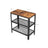 Side Table - Metal - Rustic Brown - Double Mesh Shelves