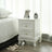 Bedside Table - Spacious with 2 Drawers - White - Wooden