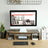 Dual Monitor Riser - Wood - Rustic Brown - Adjustable with 3 Shelves
