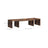 Dual Monitor Riser - Wood - Rustic Brown - Adjustable with 3 Shelves