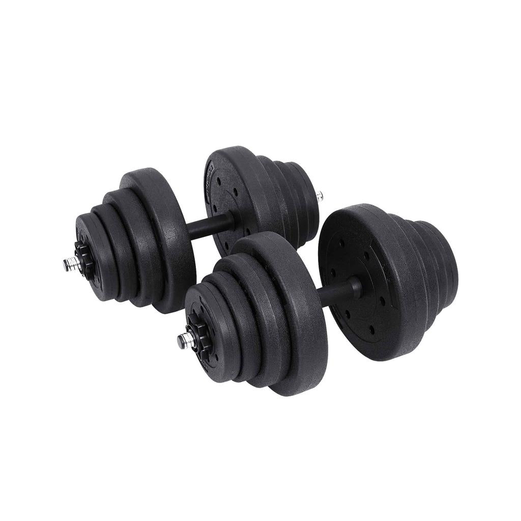 Dumbbell Set - Metal - Black - Total 40 kg for Home and Gym Fitness