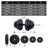 Dumbbell Set - Metal - Black - Total 40 kg for Home and Gym Fitness