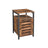 End Table - Metal Frame - Rustic Brown - Adjustable Shelf