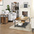 End Table - Metal Frame - Rustic Brown - Adjustable Shelf