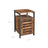 End Table - Metal Frame - Rustic Brown - Adjustable Shelf