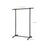 Extendable Garment Rack - Metal - Matte Black and Blue - Rolling Design with Thickened Hanging Rail