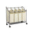 Laundry Cart - Fabric - Black - 4 Removable Bags