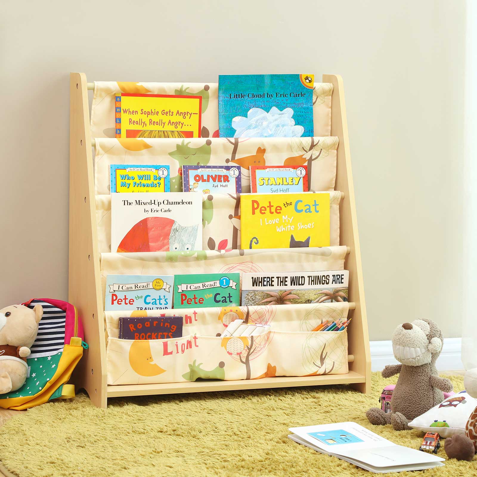 Children's Bookcase - Fabric - Multi-Color