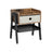 Side Table - Metal - Rustic Brown
