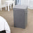 Laundry Hamper - Linenette Fabric - Grey - 85L Capacity with Magnetic Lid and Removable Liner Bag