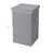 Laundry Hamper - Linenette Fabric - Grey - 85L Capacity with Magnetic Lid and Removable Liner Bag