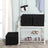 Fabric Storage Boxes - Fabric - Beige - Set of 3 with Lids and Label Holders