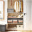 Fabric Storage Boxes Set - Fabric - Grey - Set of 3 with Clear Front Window and Lid