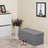 Fabric Storage Ottoman - Linen Fabric - Light Grey - Versatile Folding Toy Box