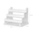 Jewellery Stand - Faux Leather - White - 3-Bar Organizer for Bracelets and Necklaces