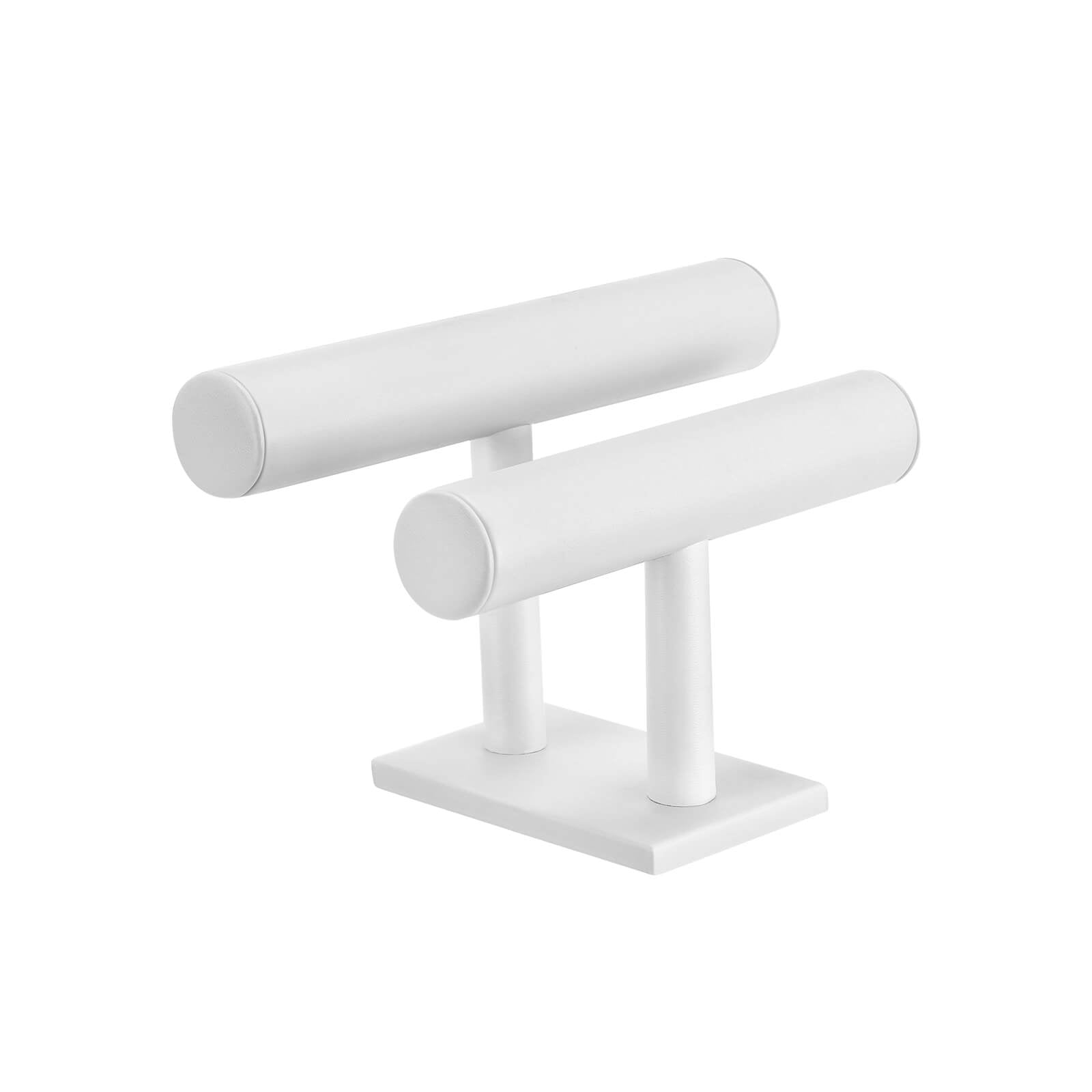 Jewellery Stand - Faux Leather - White - Multi-Functional Holder for Earrings