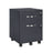 Lockable File Cabinet - Wood - White - 2 Drawers with Wheels and Adjustable Hanging Rails