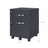 Lockable File Cabinet - Wood - White - 2 Drawers with Wheels and Adjustable Hanging Rails