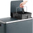 Fingerprint Proof Recycling Bin - Plastic - White - Double Compartment with Soft-Close Lids and Pedals