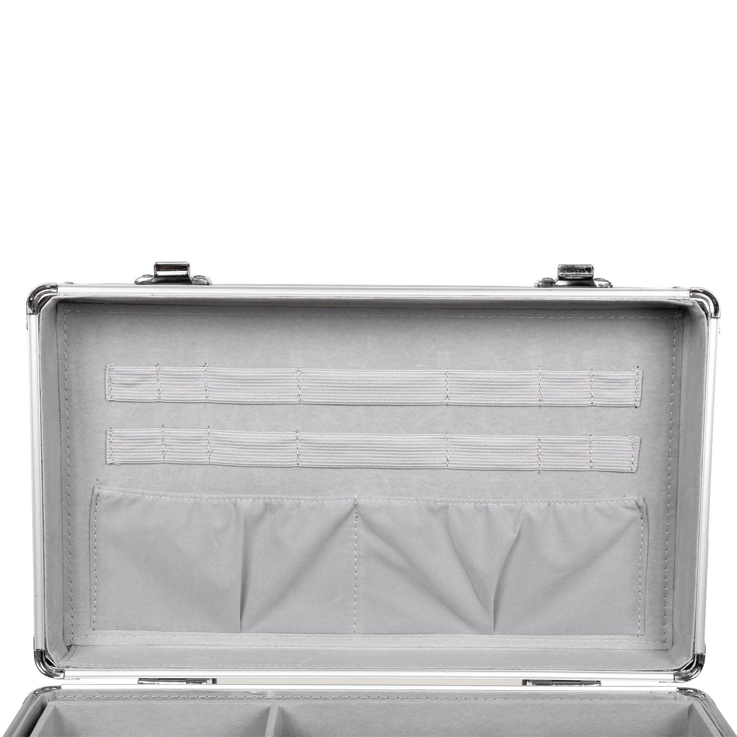First Aid Medicine Case - ABS - Silver - Portable with Carry Handle and Strap