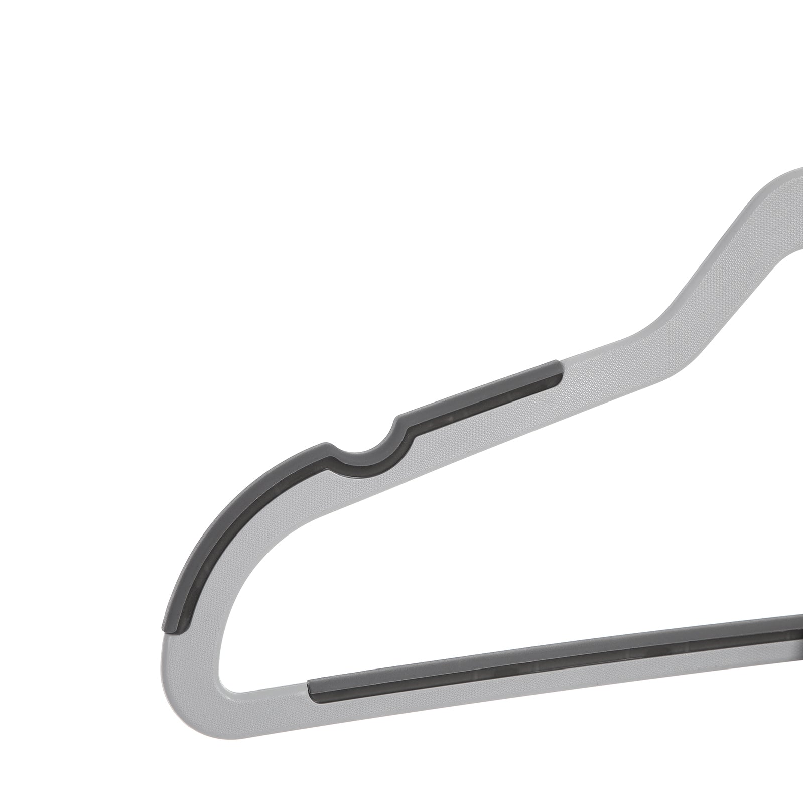 Suit Hangers - Plastic - Grey - Flat-Head Design with 360° Swivel Hook and Non-Slip Protection