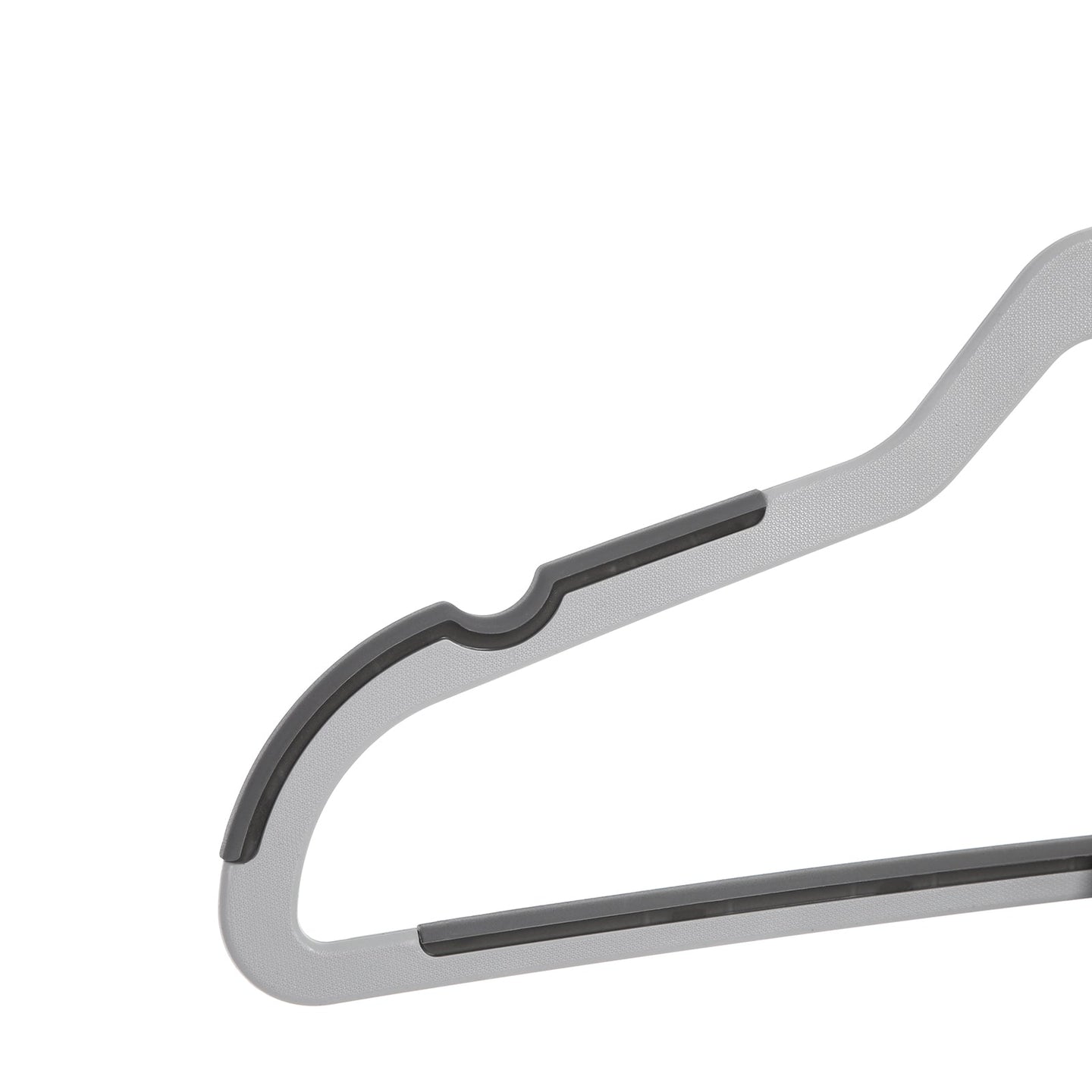 Suit Hangers - Plastic - Grey - Flat-Head Design with 360° Swivel Hook and Non-Slip Protection
