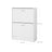 Shoe Cabinet - Engineered Wood - White - 2 Flip Doors for Boot and Heel Storage