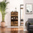 Shoe Cabinet - 3-Tier with Flip Doors - Wood - Rustic Brown