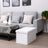 Ottoman Bench - PU Leather - Black - Folding with Storage Space