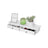 Floating Wall Shelf - MDF - White - Dual Drawer Storage