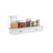 Floating Wall Shelf - MDF - White - Dual Drawer Storage