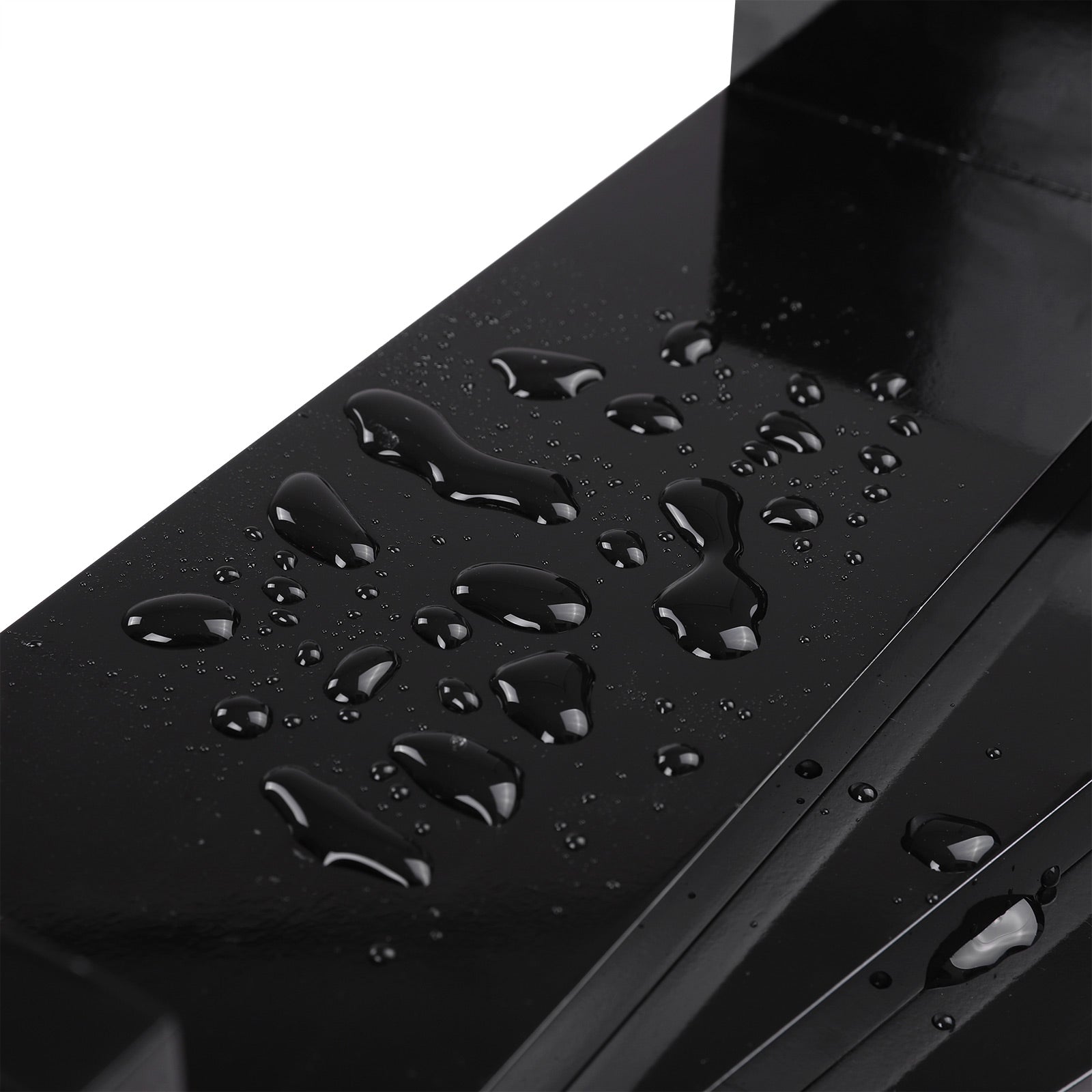 Floating Wall Shelves - MDF - Black - Modern High Gloss Finish with Invisible Mounting