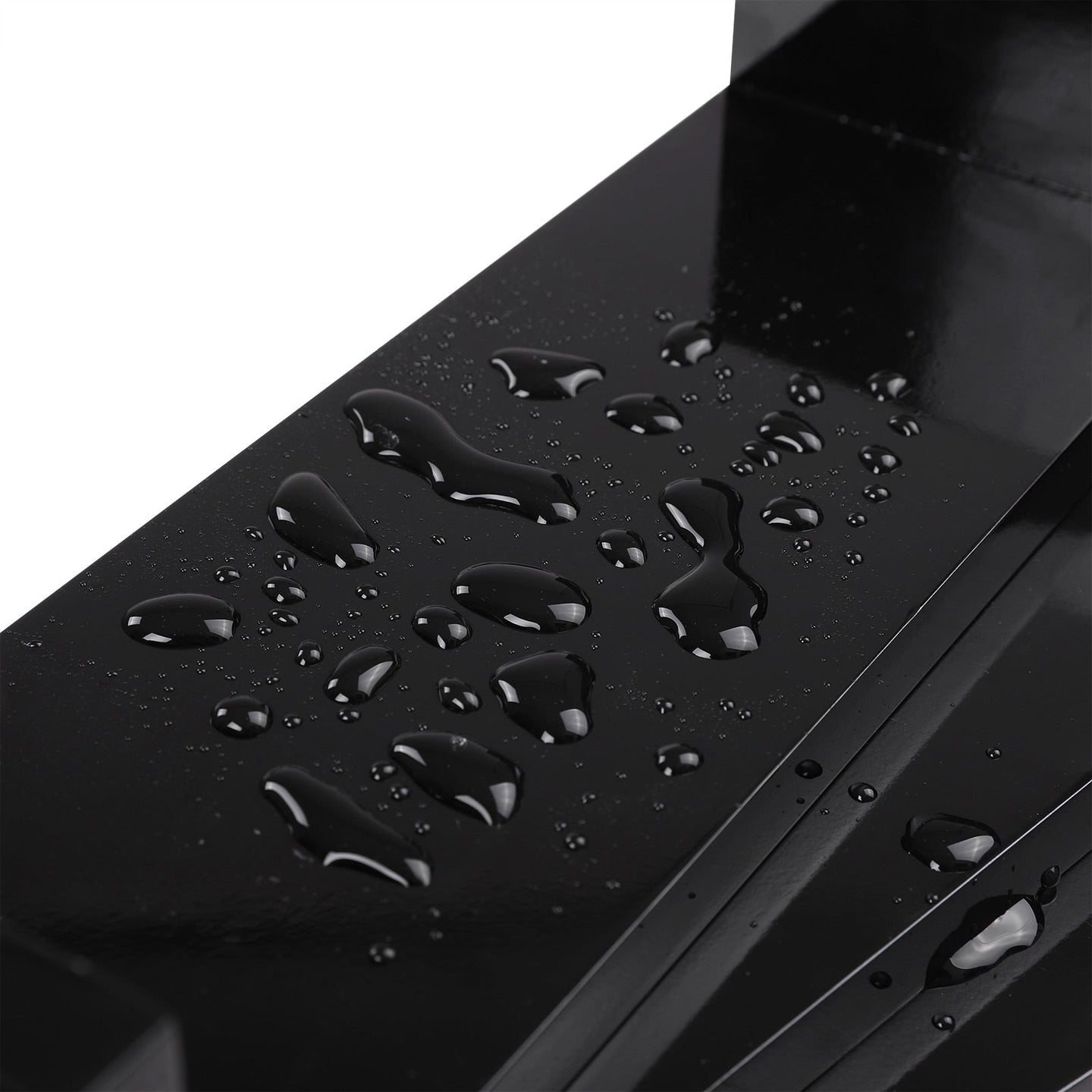 Floating Wall Shelves - MDF - Black - Modern High Gloss Finish with Invisible Mounting