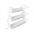 Floating Wall Shelves - MDF - Black - Modern High Gloss Finish with Invisible Mounting